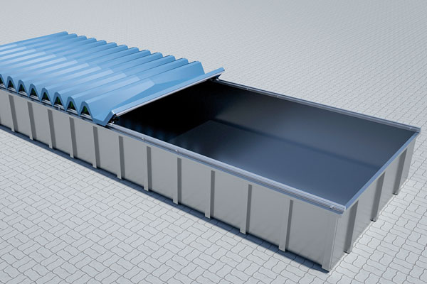 OpenBox: Innovative Verdecklösung für Festwandaufbauten.